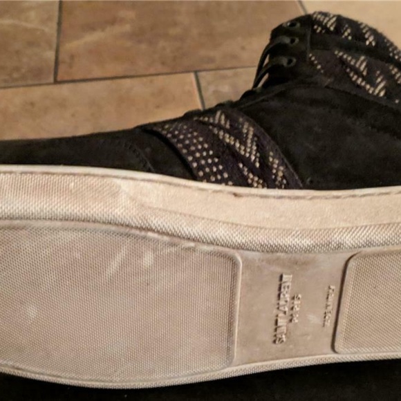 Saint Laurent "Ikat" Suede Distressed Sneakers - Picture 6 of 6